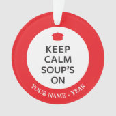 Conservez la soupe calme dessus (devant)