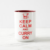 Conservez le calme et le cari sur la tasse - pour (Centre)