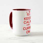 Conservez le calme et le cari sur la tasse - pour (Devant gauche)