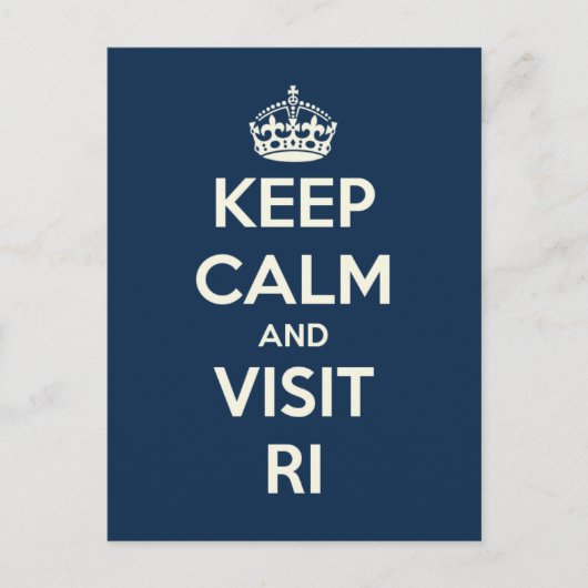 CONSERVEZ LE CALME ET VISITEZ LA Carte postale RI (Devant)