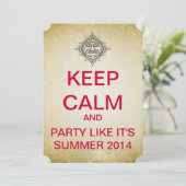 CONSERVEZ LE Invitation CALM Mayan Summer 2014 Sty (Debout devant)