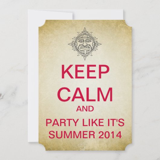 CONSERVEZ LE Invitation CALM Mayan Summer 2014 Sty (Devant)