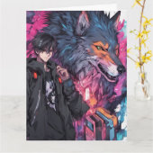 Conservez ou créez votre propre carte de voeux pli (Fleur jaune)