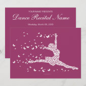 Considérant de danseur de papillon ou invitation (Devant / Derrière)