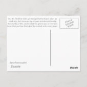 Considérez la carte postale Lilies D&C (Dos)