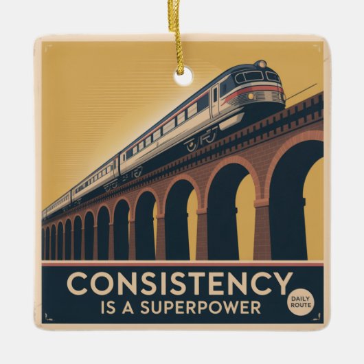 Consistency Is A Superpower Keramisch Ornament (Voorkant)