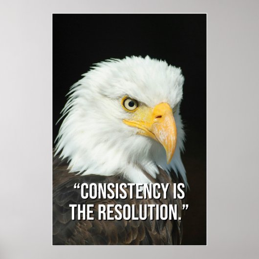 Consistency Is the Resolution Motivation Poster (Devant)