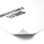 Consistency Wins – Minimal Motivation Poster (Coin)