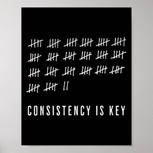 Consistentie is de belangrijkste Motivatie Tally L Poster