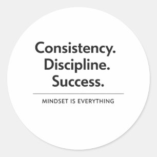 Consistentiediscipline Succes Cadeau Sticker