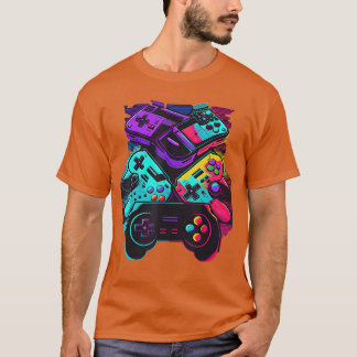 Console Control Classic Black Gaming boy T-shirt