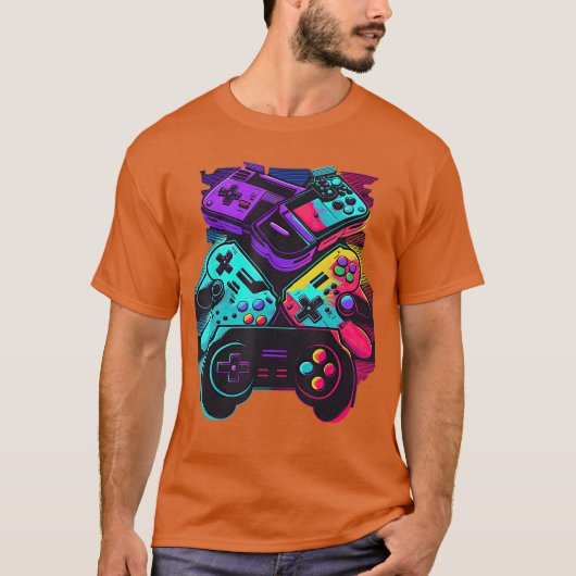Console Control Classic Black Gaming boy T-shirt (Voorkant)