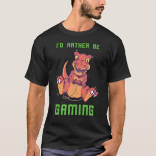 Console gamer Dino Rex-game die ik eerder zou comp T-shirt