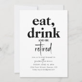 Consommer, boire et être à la retraite Invitation  (Devant)