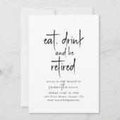 Consommer, boire et être à la retraite Invitation (Devant)