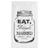 Consommer boire marié mason bocal mariage sacs cad (Devant)