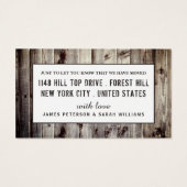 Consommer Boire Nouveau domicile, Carte de changem (Dos)