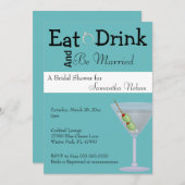 Consommez et soyez mariés Invitation à la douche n (Devant / Derrière)