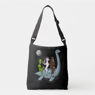 Conspiracy Bigfoot Loch Ness Monster Water Ski Crossbody Tas