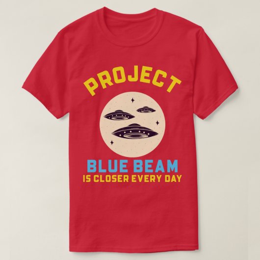 Conspiration de poutre bleue du projet TShirt (Design devant)