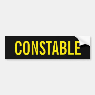 CONSTABIEL - Geel Logo Embleem met Golden Bumpersticker