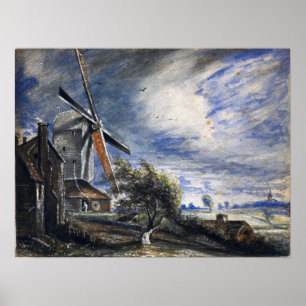Constable - A Mill nabij Colchester Poster