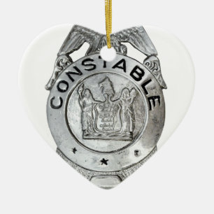 Constable Badge Keramisch Ornament