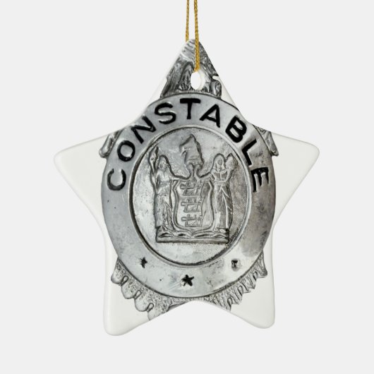 Constable Badge Keramisch Ornament (Rechts)