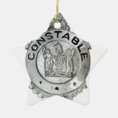 Constable Badge Keramisch Ornament (Voorkant)