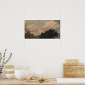 Constable - cloudonderzoek met bomen poster (Keuken)