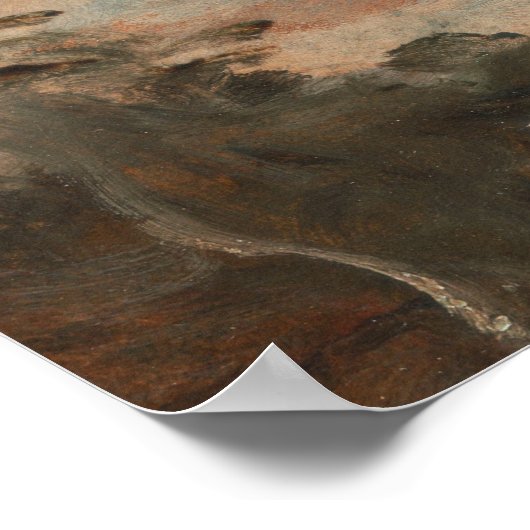 Constable - cloudonderzoek met bomen poster (Hoek)