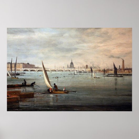 Constable - De Waterloorbrug 1820 Poster (Voorkant)