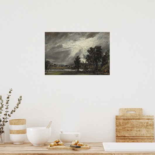 Constable - een Uitzicht van Salisbury Poster (Keuken)