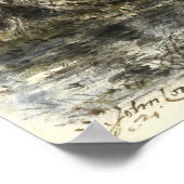 Constable - een wilde naast water een kerk verdero poster (Hoek)