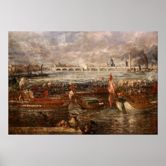 Constable: opening van de waterloorbrug poster (Voorkant)