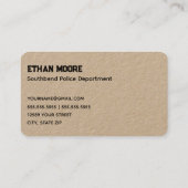 Constable Police Premium Kraft Visitekaartje (Achterkant)