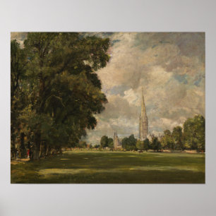 Constable - Salisbury kathedraal van de onderzeese Poster