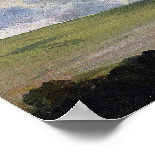 Constable - scène op de downs nabij Brighton Poster (Hoek)