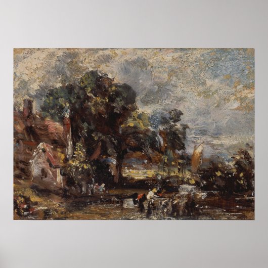 Constable - schets voor de Haywain Poster (Voorkant)