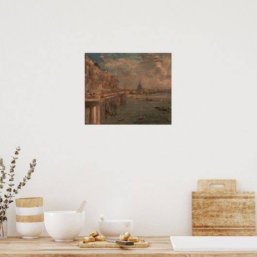 Constable - Somerset House Terrace van Waterloo Poster (Keuken)