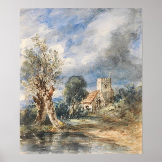Constable - Stoke Poges Kerk Poster (Voorkant)