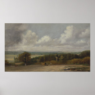 Constable - stromende scène in spoelwater poster
