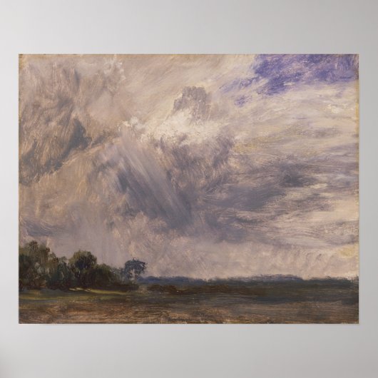 Constable - Studie van een bewolkte hemel Poster (Voorkant)