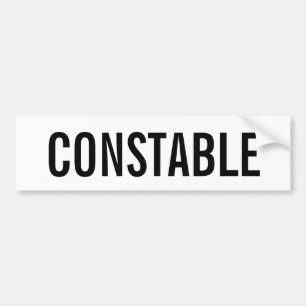 CONSTABLE - White Logo Embleem Bumpersticker