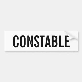 CONSTABLE - White Logo Embleem Bumpersticker