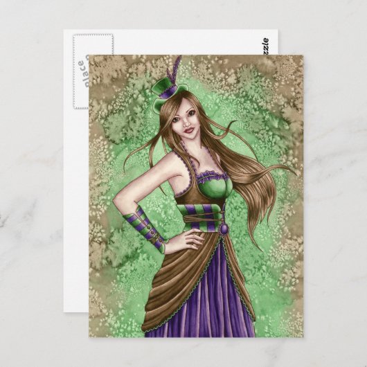 Constance - Carte postale Steampunk (Devant / Derrière)