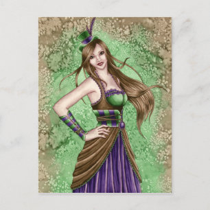 Constance - Steampunk Briefkaart