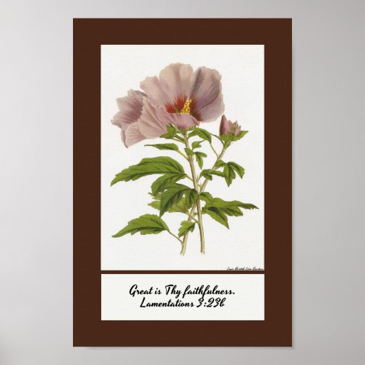 Constans Hibiscus Inspirerend Poster Print (Voorkant)