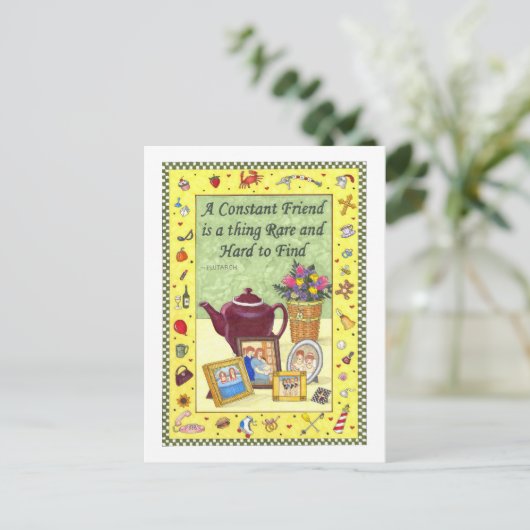 Constant Vriendschap Inspirerend Briefkaart (Staand voorkant)