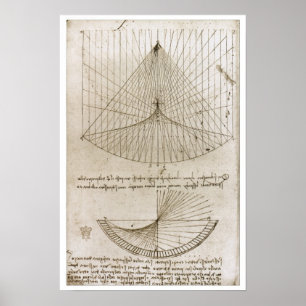 Constante en parabole krommingen, Leonardo da Vinc Poster